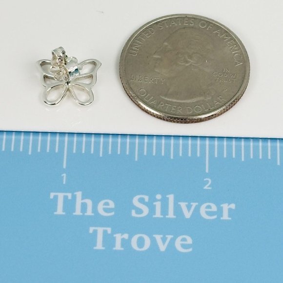 1 Tiffany Butterfly Stud Earring in Sterling Silver Single Replacement - Picture 5 of 5